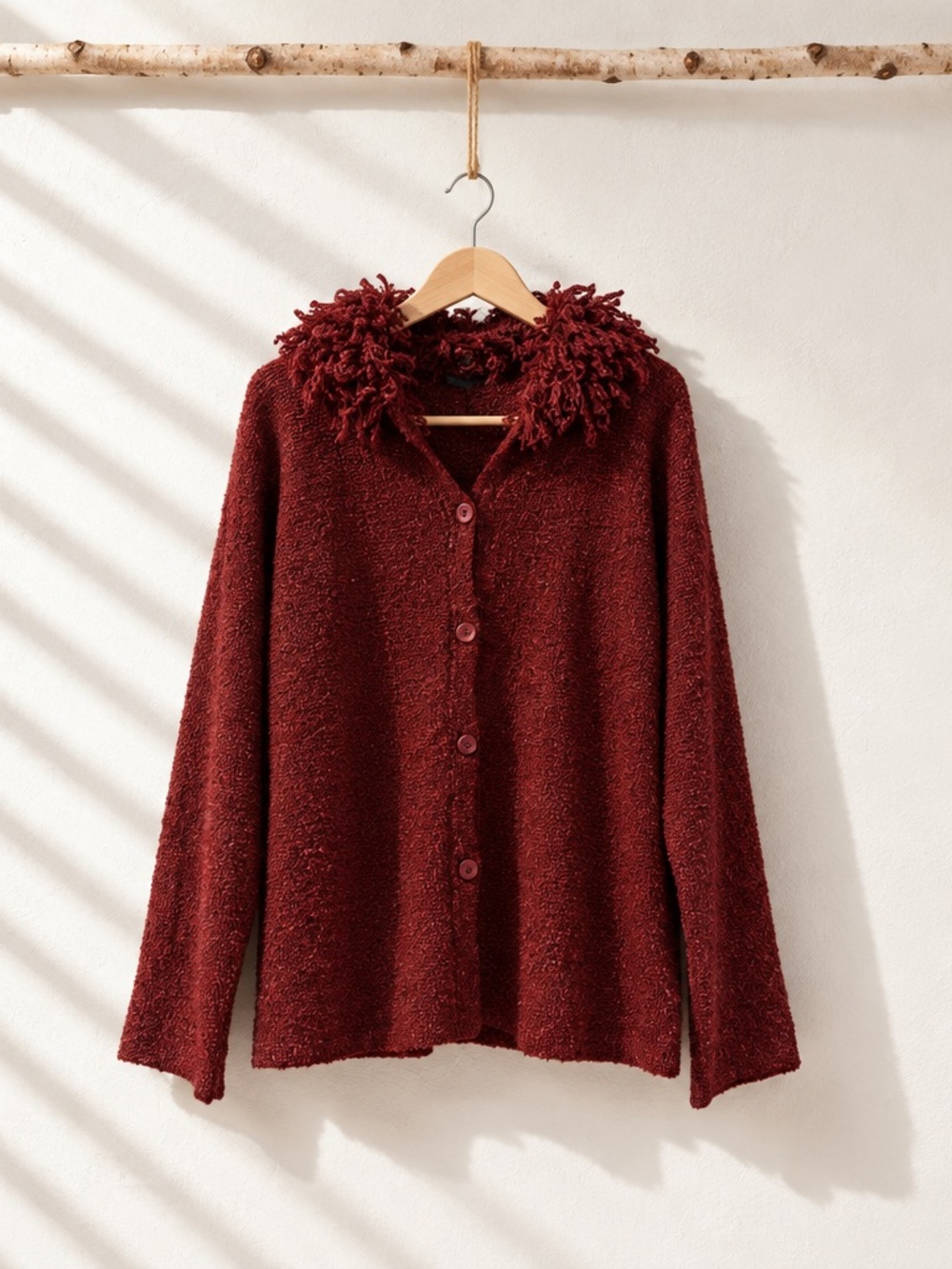 Vintage Dialogue Burgundy Sweater | Cardigan